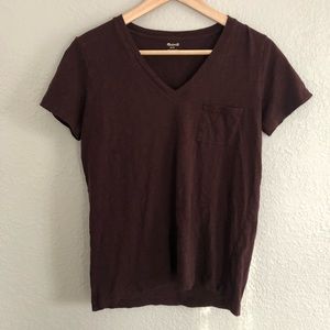 Madewell pocket tee small brown